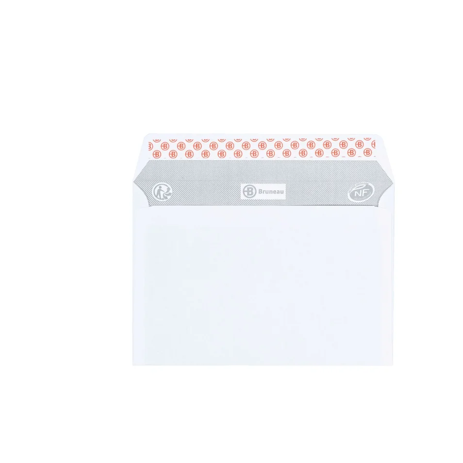 Enveloppe papier blanc 80g - format 114 x162mm sans fenêtre avec