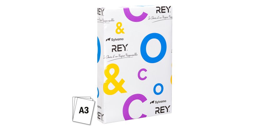 Papier A3 wit 80 g Rey Office - Riem van 500 vellen