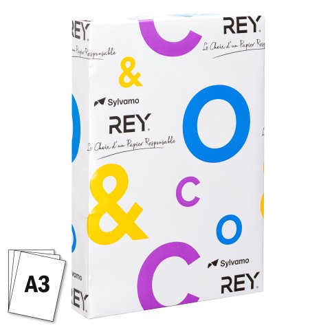 Papel A3 blanco 80 g Rey Office - Paquete de 500 hojas