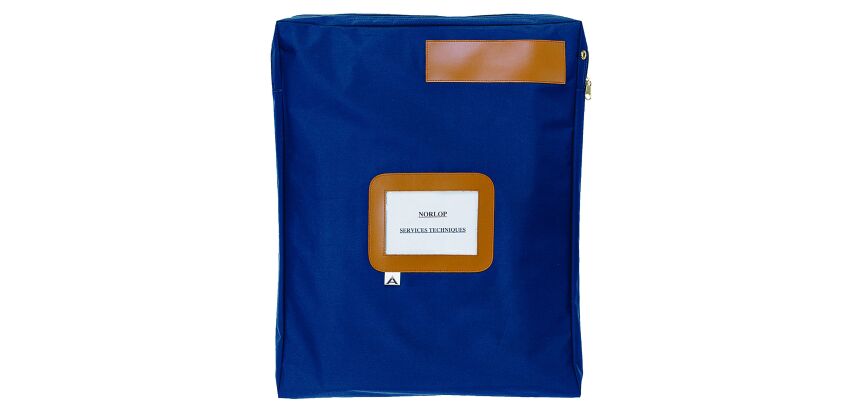 Sacoche courrier à soufflet Alba 40 x 50 cm bleue