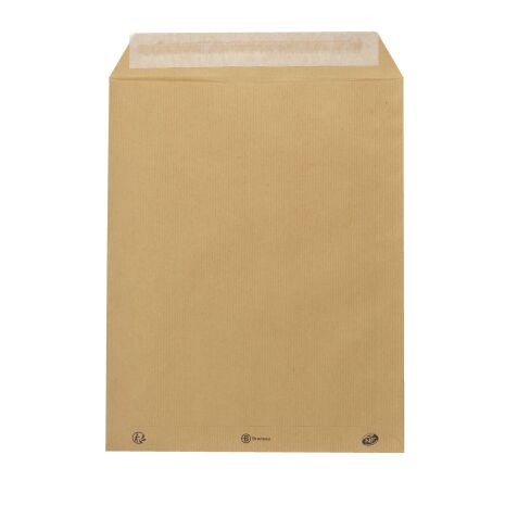 Pochette kraft milleraies brun 260 x 330 mm Bruneau 90 g sans fenêtre - Boîte de 500