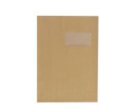 Umschlägen Kraft braun gestreift 229 x 324 mm Bruneau 90 g mit Fenster 50 x 100 mm - Box von 500