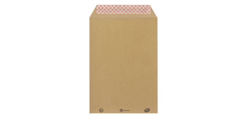 Pochette kraft milleraies brun 176 x 250 mm Bruneau 90 g sans fenêtre - Boîte de 500