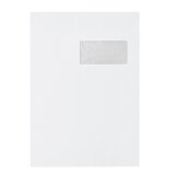 Pochette velin blanc 229 x 324 mm Bruneau 90 g avec fenêtre 50 x 100 mm - Boîte de 500