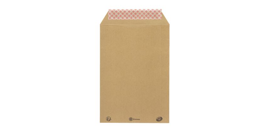 Pochette kraft milleraies brun 162 x 229 mm Bruneau 90 gr sans fenêtre - Boîte de 500
