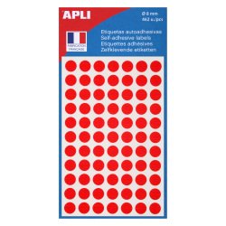 Pastille adhésive Ø 8 mm Agipa 11183 couleur - Boîte de 462