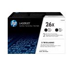 HP 26X, pack 2 toners haute capacité noir