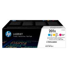 HP 201X, pack 3 toners high capacity colors