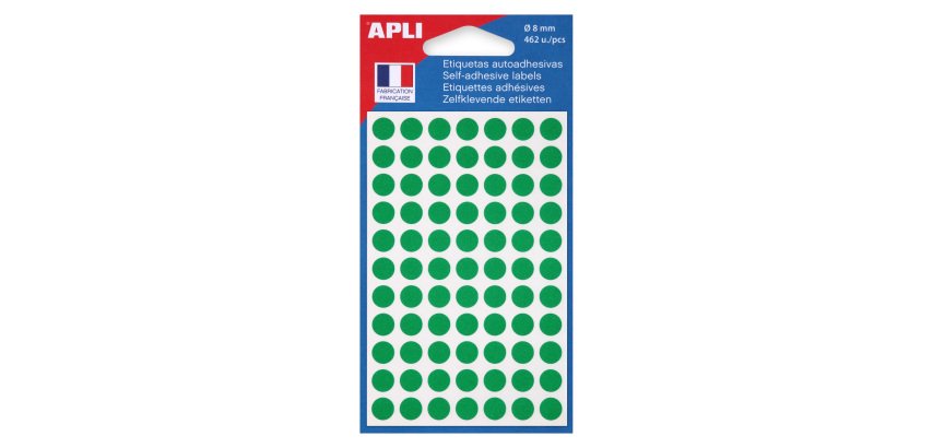 Pastille adhésive Ø 8 mm Agipa 11183 couleur - Boîte de 462