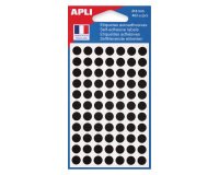 Pastille adhésive Ø 8 mm Agipa 111837 noire - Boîte de 462