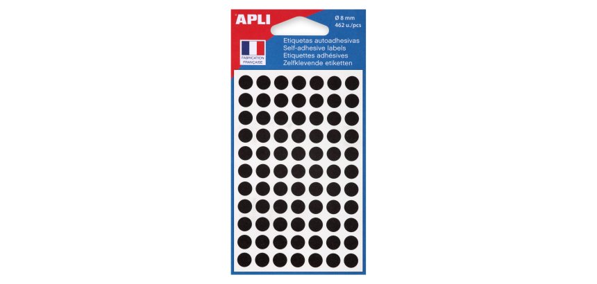 Pastille adhésive Ø 8 mm Agipa 11183 couleur - Boîte de 462