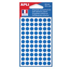 Pastilles adhésives Ø 8 mm couleurs - Pochette de 462 gommettes