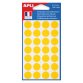 Etichette adesive rotonde Apli autoadesive giallo 168 bollini - diametro 15 mm