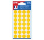 Pastilles adhésives Ø 15 mm couleurs - Pochette de 168 gommettes