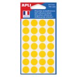 Pastilles adhésives Ø 15 mm couleurs - Pochette de 168 gommettes