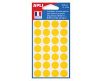 Pastilles adhésives Ø 15 mm couleurs - Pochette de 168 gommettes
