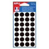 Pastille adhésive Ø 15 mm Agipa 111847 noire - Boîte de 168