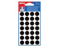 Pastille adhésive Ø 15 mm Agipa 111847 noire - Boîte de 168