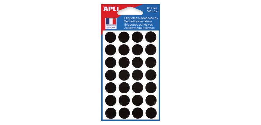 Pastille adhésive Ø 15 mm Agipa 11184 couleur - Boîte de 168