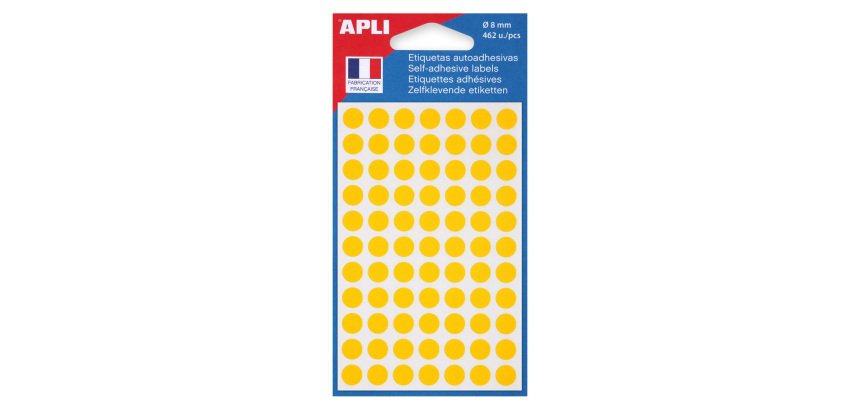 Pastille adhésive Ø 8 mm Agipa 11183 couleur - Boîte de 462