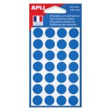 Pastille adhésive Ø 15 mm Agipa 111842 bleue - Boîte de 168