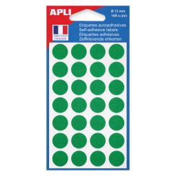 APLI Labels Green agipa pastilles 15 mm 168 Pieces