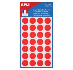 Agipa, 168 coloured round labels, Ø 15 mm