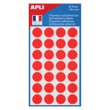 Pastille adhésive Ø 15 mm Agipa 111843 rouge - Boîte de 168