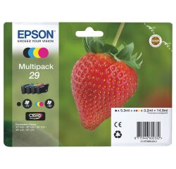 Epson 29 Pack 4 cartuchos originales negro + tricolor (175 + 3+180 páginas)