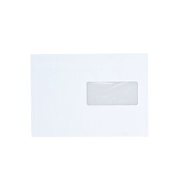 Enveloppe 162 x 229 mm Bruneau 80 g avec fenêtre 45 x 100 mm blanche - Boîte de 500