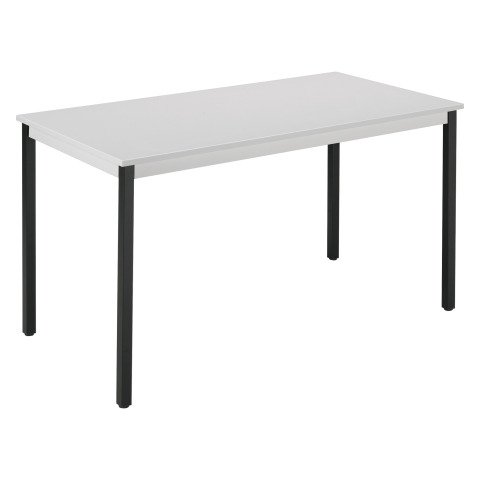 Mesa multiuso Eco 120x60 Tablero en Gris claro patas negras