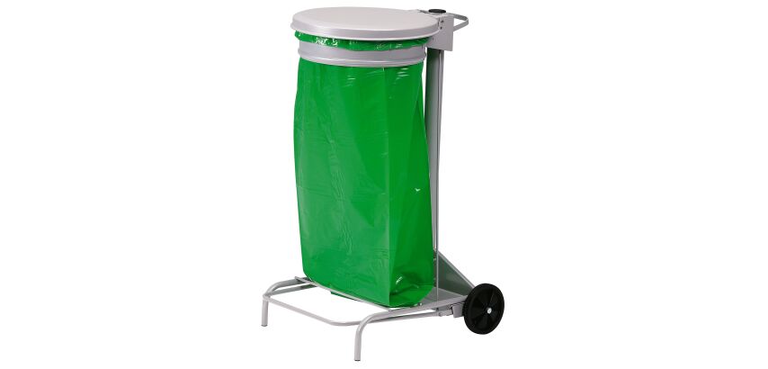 Portabolsas de basura con ruedas de pedal 110 litros Collecroule Rossignol