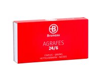 Grapas Bruneau  24/6 galvanizadas Caja de 1000