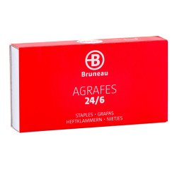 Grapas Bruneau  24/6 galvanizadas Caja de 1000