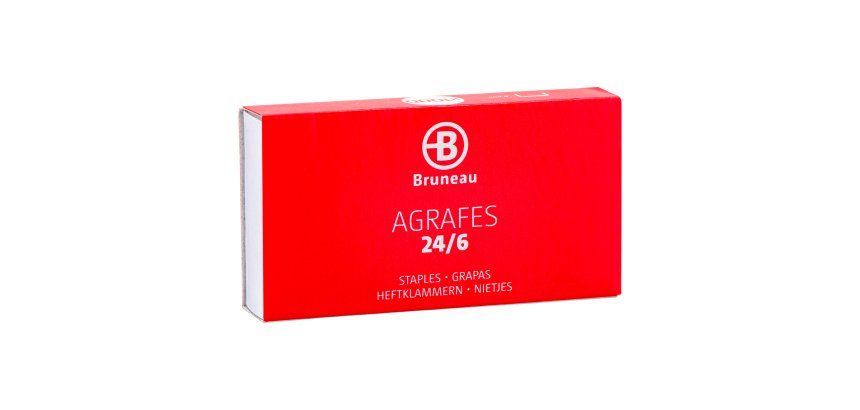 Agrafe Bruneau 24/6 galvanisée – Boîte de 1000