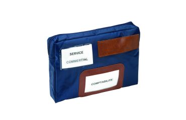 Bolsa para transporte de efectivo Alba 28 x 18 cm azul