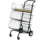 Chariot courrier Alba métal laqué noir