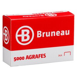 Agrafe Bruneau 26/6 galvanisée – Boîte de 5000