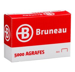 Agrafe Bruneau 26/6 galvanisée – Boîte de 5000