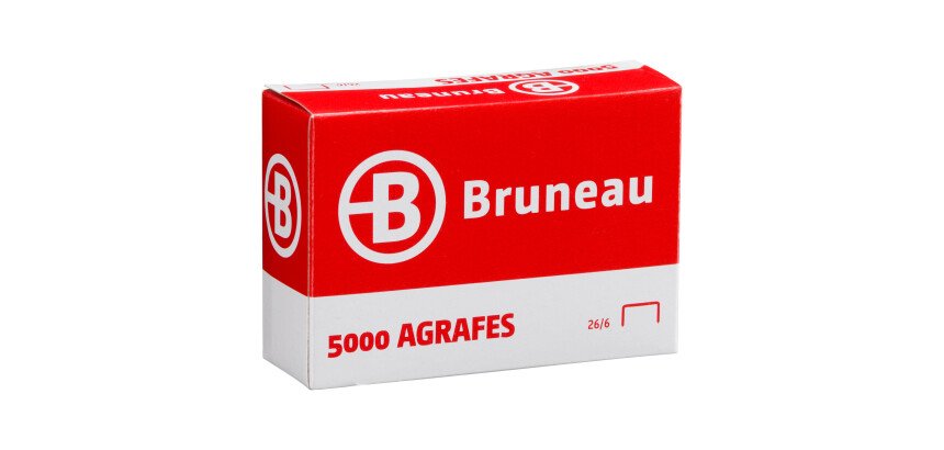 Agrafe Bruneau 26/6 galvanisée – Boîte de 5000