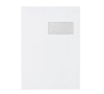 Bruneau - Pochette vélin blanc 229 x 324 mm 90 g avec fenêtre 50 x 100 mm - Boîte de 250