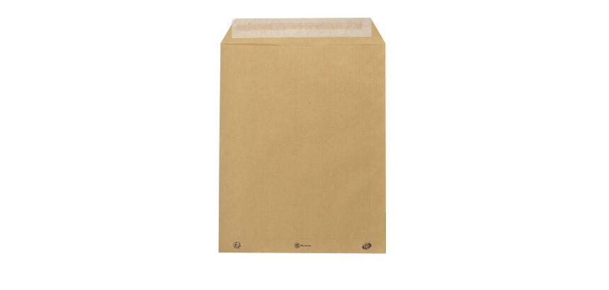 Pochette kraft milleraies brun 260 x 330 mm Bruneau 90 g sans fenêtre - Boîte de 250