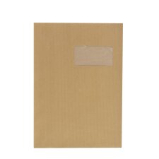 Umschlag Kraft braun gestreift 229 x 324 mm Bruneau 90 g mit Fenster 50 x 100 mm - Box von 250