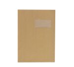 Pochette kraft milleraies brun 229 x 324 mm Bruneau 90 g avec fenêtre 50 x 100 mm - Boîte de 250