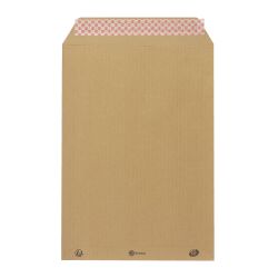 Pochette kraft brun Bruneau 90 gr 229 x 324, bande protectrice sans fenêtre - Boîte de 250