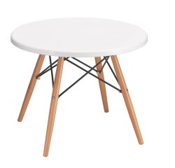 Niedrigen runden Tisch Orea - Tischplatte weiß