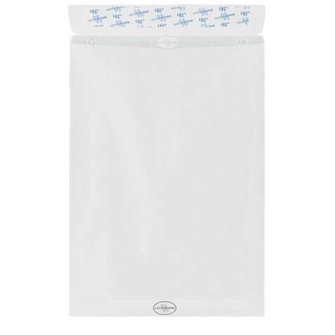 Box 50 sleeves white vellum 90g 229x324 mm without window - protective strip