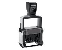 Tampon dateur personnalisable Trodat Metal Line 5440 bicolore - 4 lignes + date