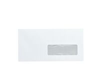 Sobre 110 x 220 mm Bruneau 90 g con ventana 35 x 100 mm blanco - Caja de 500