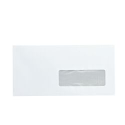 Enveloppe 110 x 220 mm Bruneau 90 g avec fenêtre 35 x 100 mm blanche - Boîte de 500